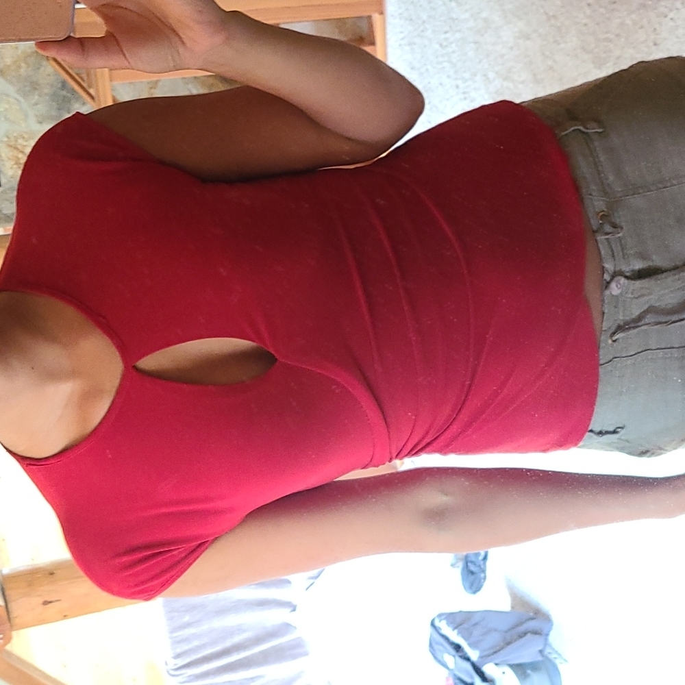 Femme red dress shirt. Sz xs